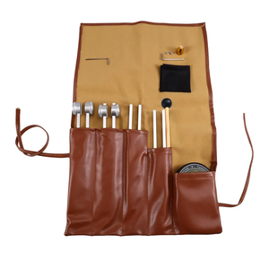 Aboiled Professional Tuning Fork Set - 128HZ, 136.1HZ, 256HZ, 384HZ Sound Therapy Instruments with Leather Storage Bag