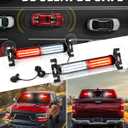 HLauto 1002L Emergency Strobe Traffic Advisor Light Bar: 40LED Dash Safety Warning Flashing Front/Rear Windshield Visor Light for Construction Vehicle, Trucks (2x10.7inch, Red White)
