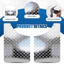 Otooling 2 Pcs Aluminum Diamond Plate Truck Mud Flaps, Silver, 19 × 11 Inch