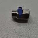 DERNORD 3/4 Inch Mini Ball Valve Stainless Steel Female x Male NPT Thread Shut-off Valve with Blue Handle