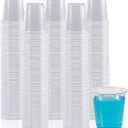 Lilymicky 500 Pack 3 oz Clear Plastic Small Disposable Bathroom Cups, Multi-use Mouthwash & Tasting Cups