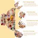 WILLBOND  2Pieces Medium Hair Claw Clips for Thin Hair 2.6 Inch Tortoise Shell Clip Banana Jaw Hairpin French Style Barrettes Head Accessories for Women Girls(Stylish Patterns)