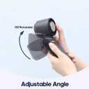 Rican Handheld Portable Fan with Cooling,1-100 Speeds,3 IN 1 Neck/Desk/Hand Held Fan Rechargeable USB Personal Small Mini Pocket Turbo Fans for Travel,Gifts for Women Camping Outdoor (Black(Foldable Style))