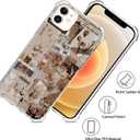Aesthetic Vintage Beige Collage Case for iPhone 12 Pro, Rose Butterfly Postcard Cover, Cool Cute TPU Bumper Phone Case