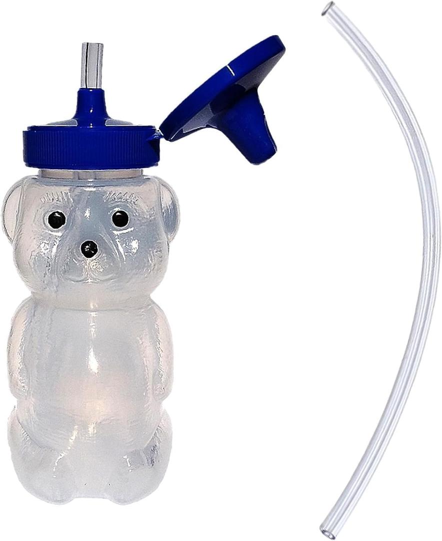 TalkTools Honey Bear Straw Cup with Handle, 5oz  Soft Straw Trainer for Babies & Toddlers 4+ Months  Easy-Grip, Dishwasher Safe.