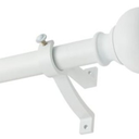 Matte White Window Curtain Rods 72 to 144 Inch, Adjustable Curtain Rod,Heavy Duty Window Rods,Thicken Sturdy Drapery Rods,Single Telescoping Decorative Curtain Rod for Window