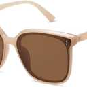 SOJOS Sunglasses for Women Men Vintage Style Shades SJ2157 (Brown/Brown)