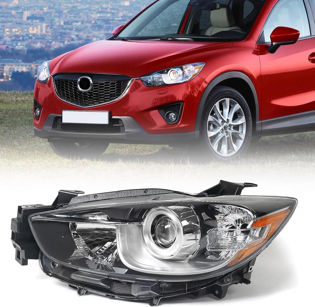 Huray Halogen Headlight Assembly for Mazda CX-5 CX5 2013 2014 2015 2016 LH Front Projector Headlamp OE Factory Replacement for MA2518146 Left Driver Side