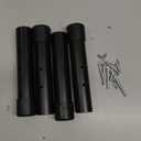 4 Packs Folding Table Leg Extenders, Highly Durable Steel Risers, Table Leg Extensions for Straight and Bent Legs, Adjustable Table Height Extenders for Rise 4.1in - 5.3in