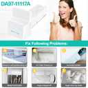 Upgraded DA97-11117A Refrigerator Ice Bin Replacement Compatible with Samsung Refrigerator Ice Maker Tray & Auger Assembly RF4287HARS,RFG296HDB, RFG297AARS,RFG298HDRS Ice Bucket Replacement Parts