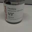EverTrust Flexigrip Stainless Steel Cable Clamps 1/2". Stainless Steel with Ribbed Rubber Lining. Suitable for garden, automobile, garage, home, kitchen. Fits 1/2" or 12.7mm OD. (20pcs) Pack of 2