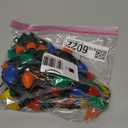 50LED C7 Multicolor Christmas Lights Battery Operated with 8 Mode Remote Control, 27.5FT 50pcs Twinkle C7 Light Bulbs for Colorful Christmas Tree Lights & Home Porch Yard Lawn Decorations