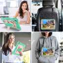 Case for iPad 9th/8th/7th Generation Case 10.2" InchShockproof Hard Cas Cover Compatible with iPad 9th/8th/7th Gen,360 Rotating Stand, Hand Strap, Shoulder Strap, Pencil Holder(Green+Pink)