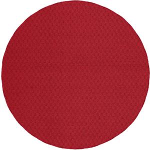 Garland Rug Town Square Chili Pepper Red 5' Round Non Slip Area Rug for Living Rooms & Hallways, Stylish & Durable for High-Traffic Areas