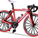 1:8 Scale Die-Cast Alloy Mini BMX Mountain Bike Finger Bicycle Model Toy Desktop Decoration Crafts for Cycling Lovers Bike Racers Athletes Children Boys and Girls (Red)