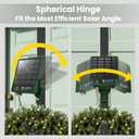 Solar Wreath Hangers for Front Door with 60 LED Lights, Compatible with Lighted Wreaths, Large Suction Cup Hook for Glass Window Outdoor Porch Decorations