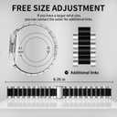 GOLDTOLUCK Stainless Steel Band Compatible with Samsung Galaxy Watch 8 7 6 5 4 Classic FE Pro 40mm 44mm 46mm 43mm 47mm 45mm 42mm 20mm Men Women Milanese Replacement Metal Elegant Casual (Black/Silver)