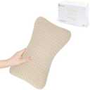 vocheer 11x7in Mini Travel Pillow, Small Pillows for Sleeping, Tiny Pillows for Neck, Wrist, Lumbar and Knee, Pets Pillow, Cotton, Cover Removable, Machine Washable (Dark Beige-1PC)