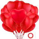 12Pcs Red Heart Balloons, 18 Inch, Love Balloons for Valentine's Day, Wedding, Birthday Decorations