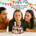 Gejoy 36 Pack 5 Inch Mini Number Balloon Foil Cake Topper Number Avoid Violent Hitting 0-9 Balloons Set with Inflation for Birthday Party Engagement Anniversary Baby Shower Decor(Silver)
