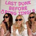 3 x Funny Bachelorette Party Decorations, Bachelorette Party Banner Accessories Bridal Shower Sign for Wedding Party Favor Supplies Gifts (Pink)