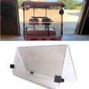 KUAFU Smoke/Tinted Windshield Compatible with 1982-2000.5 Club Car Golf Carts DS Model Fold Down 39.25"W X 36.75"H