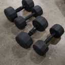 CAP Barbell Coated Hex Dumbbell Weights - 50 LB, 10 Lb - 2 Pcs, 15 Lb -2 Pcs