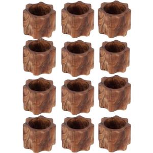 Napkin Rings Dining Table Napkin Holder, Classic Everyday Use Thanksgiving, Christmas Napkin Rings Buckles,Festive Party Gift Farmhouse for Table (Designing Napkin Ring Set of 12)