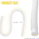 Pool Hoses for Above Ground Pool, 2 PACK 1.25 Inch Pool Filter Hose Accessory Bump Replacement Hose 59 Inch Long with 2 Holders and 4 Clamps