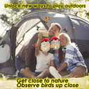 2 x Hummingbird Feeder Helmet | Hands-Free Bird Feeder for Adults | 3 Feeding Ports Design | Adjustable Headband 18"-24" | Lightweight PVC, Weather Resistant (Yellow)