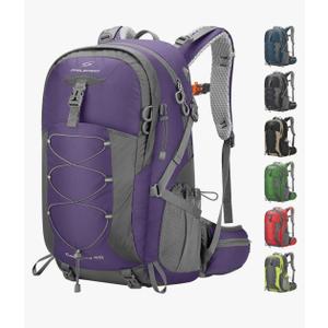Maelstrom Hiking Backpack,Camping Backpack,40L Waterproof Hiking Daypack with Rain Cover,Lightweight Travel Backpack,Purple