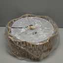 13.6" Boho Light Fixtures Flush Mount, 3-Light Rattan Ceiling Light Fixtures Flush Mount Gold for Bedroom, Flower-Shaped Close to Ceiling Light Fixture for Hallway Kitchen Dining Room (Brown)