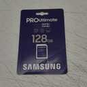 SAMSUNG PRO Ultimate Full Size 128GB SDXC Memory Card, Up to 200 MB/s, 4K UHD, UHS-I, C10, U3, V30, A2, for DSLR, Mirrorless Cameras, PCs, MB-SY128S/AM