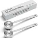 2PCS 2/3TBSP(2TSP, 10ML) 18/8 Stainless Steel Measuring Spoon, Metal Measure Scoop for Dry and Liquid Spices, Must-have for Kitchen