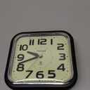 5.5" Large Analog Alarm Clock Silent Non Ticking, Glow in Dark dial, Gentle Wake, Beep Sounds, Increasing Volume, Battery Operated Snooze and Manual Light, Easy Set (Best for Elder) (Black)