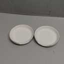 Patelai 2 Pcs 4 Inch Spoon Rest for Stove Top Ceramic Coffee Spoon Rest Holder Gold for Kitchen Counter Spatula Utensils Christmas Housewarming Wedding Winter Gifts(White)