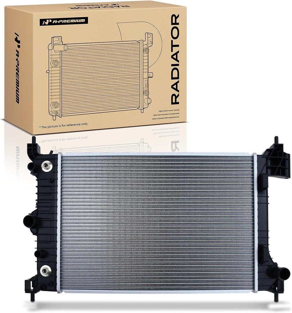 A-Premium Engine Coolant Radiator with Transmission Oil Cooler Compatible with Chevrolet Chevy Sonic 2012 2013 2014 2015 2016 2017 2018, L4 1.8L, Automatic Trans., Replace# GM3010546