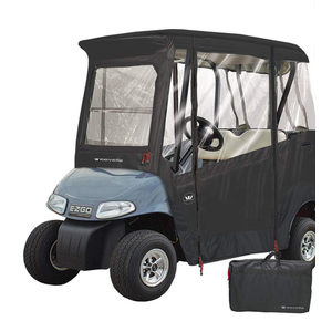Greenline Eevelle USA Golf Cart Enclosure 2 Passenger Golf Car Cover Heavy Duty, 300D Waterproof DS (68" L x 40" W x 64" H) - Driving Enclosure - Bunker Sand