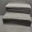 MEWANG Dog Stairs for Small Dogs, Medium Dogs & Old Cats 4-Step Pet Ramp with High-Density Foam for Bed and Couch, Non-Slip Bottom, Washable Cover, Grey (23.9" L x 14.9" W x 18.2" H)