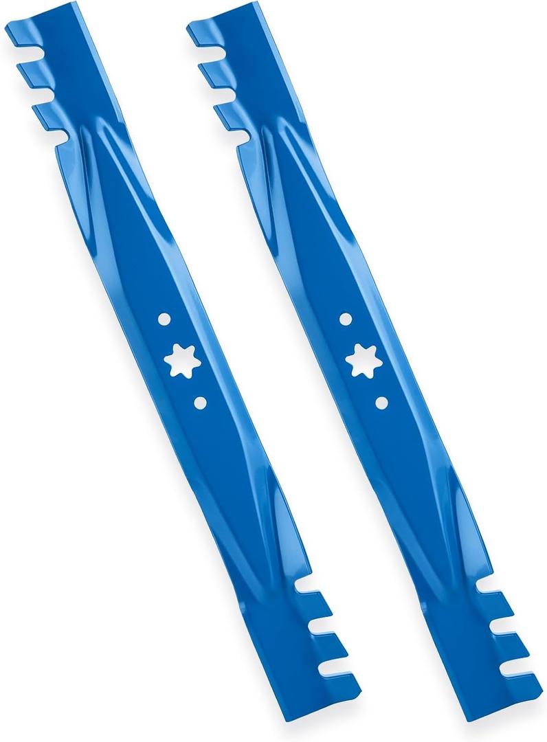 942-04308-X 942-04308 42" 6-Star Mulching Blades for Troy-Bilt Pony Super Bronco Mustang Cub Cadet XT1 XT2 42 ZT1 RZT-42 LT42 LTX1040 Craftsman T110 T1200 42 inch Lawn Tractor Zero-Turn Mower, Blue
