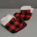 XIMISHOP 12PACK Mini Christmas Stockings 7” Double Side Xmas Red Buffalo Plaid Fireplace Hanging Stocking with Plush Cuff for Christmas Tree Decor