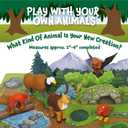 Popular Playthings Magnetic Animals for Toddlers 1-3, Mini Mix or Match Animal Toys, Set of 7 Gift for Kids - Forest Animals with Pop-up Playmat
