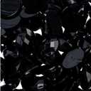 200pcs John Bead 10x14mm Black AB Acrylic Oval Flat Back Rhinestones Crystal Faceted Gems for Crafts, Nail Art, Jewelry, Scrapbooking & DIY Decorations