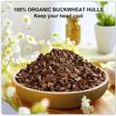 Organic Buckwheat Pillow for Sleeping with Dual-Layer Pillowcase and Extra Tartary Buckwheat Hulls, Adjust Height and Firmness, Neck Support Pillow for Back and Side Sleepers 14"x20" (Off-white)