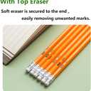 Wood-Cased #2 Pencils, Pre-sharpened pencil with Eraser Top, #2 HB Pencils, 50 Count, Yellow