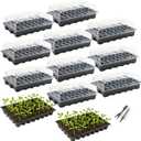 Mr. Pen- Seed Starter Tray Kits, 10 Pack, Total 400 Cells, Durable Plant Germination Trays with Humidity Vented Domes and Bases, Ideal for Seed Starting, Indoor Gardening and Greenhouse