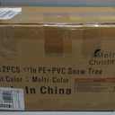 Set of 2 17 Inch Lighted Outdoor Christmas Tree with Remote, Timer, Multi-Color Lights, Battery Operated Pre-lit Frosted Pathway Urn Filler, Christmas Porch Decorations for Home, Porch & Yard