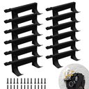 TEYOUYI 12PCS Wall Mount for Any Lego Speed Champions Sets Wall Bracket for Lego Speed of Champions with a Base for The Pilot,Wall Mount for Brick Cars and Figure Black