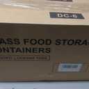 6 Pack 3 Compartment Glass Meal Prep Containers with Lids, 34oz, Grey
