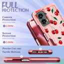 for Moto G 5G 2024 Case Women - Cute Girls Phone Cover Girly Kawaii Aesthetic Unique Design Cheery Heavy Duty Protective Shockproof Military Grade Teens for Motorola Moto G 5G 2024 Cases (Cherry)